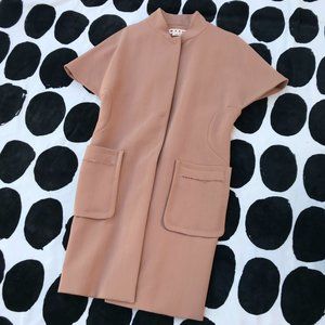 Marni pink short sleeve wool coat
